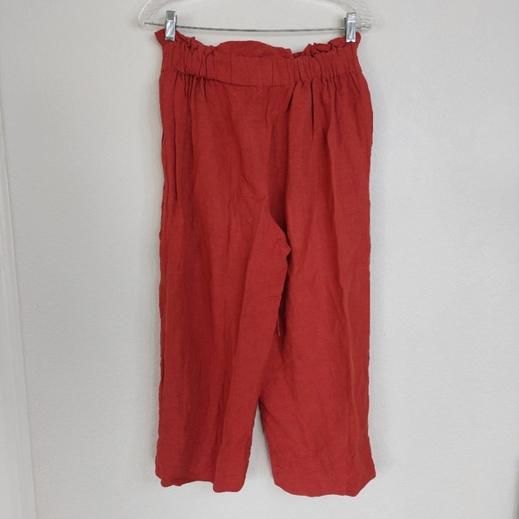 Madewell Tie-Waist Huston Pull-On Crop Pants Size Meduim - Picture 4 of 10